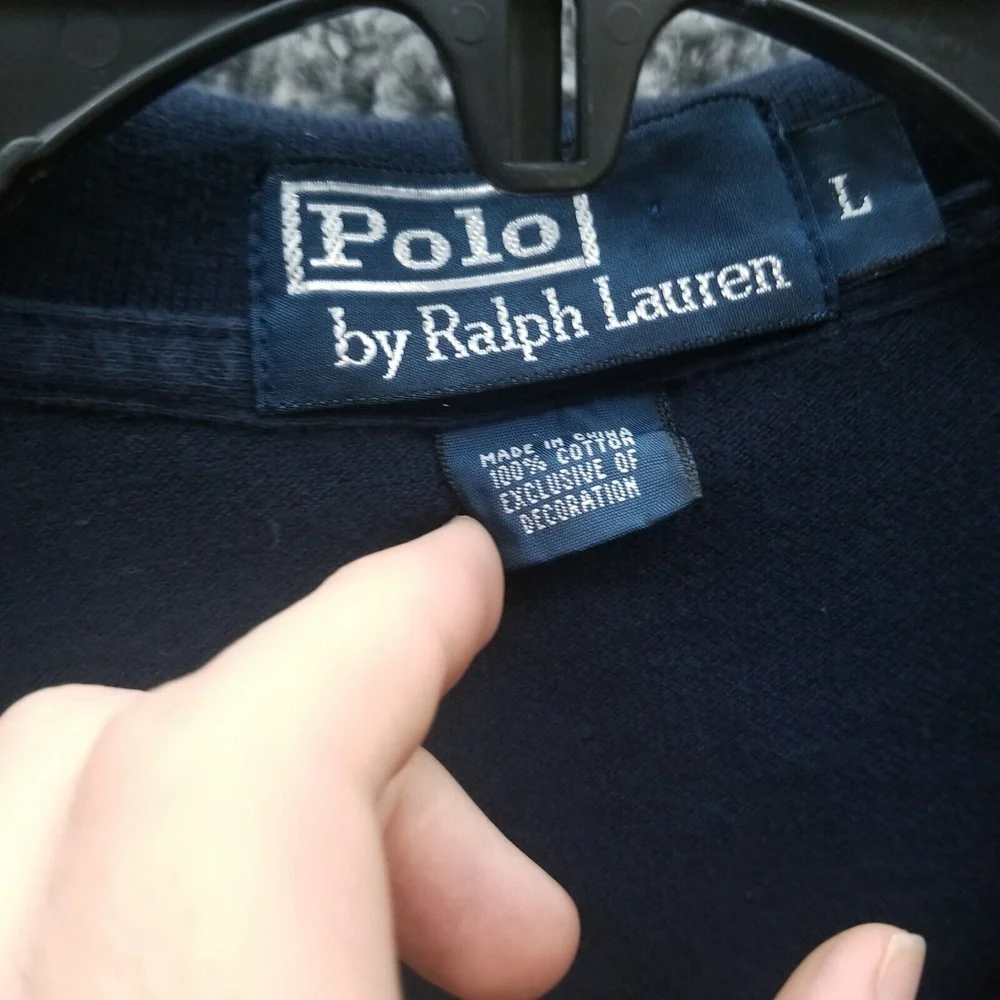 Polo by Ralph Lauren Navy Short Sleeve Polo with Yellow Pony Logo